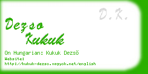 dezso kukuk business card
